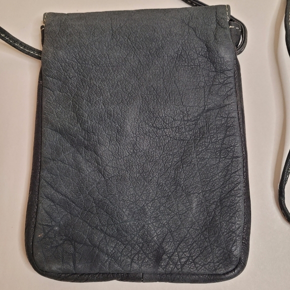 Emily Ann Of Boca Raton Leather Crossbody Bag Hand Painted - Picture 5 of 10